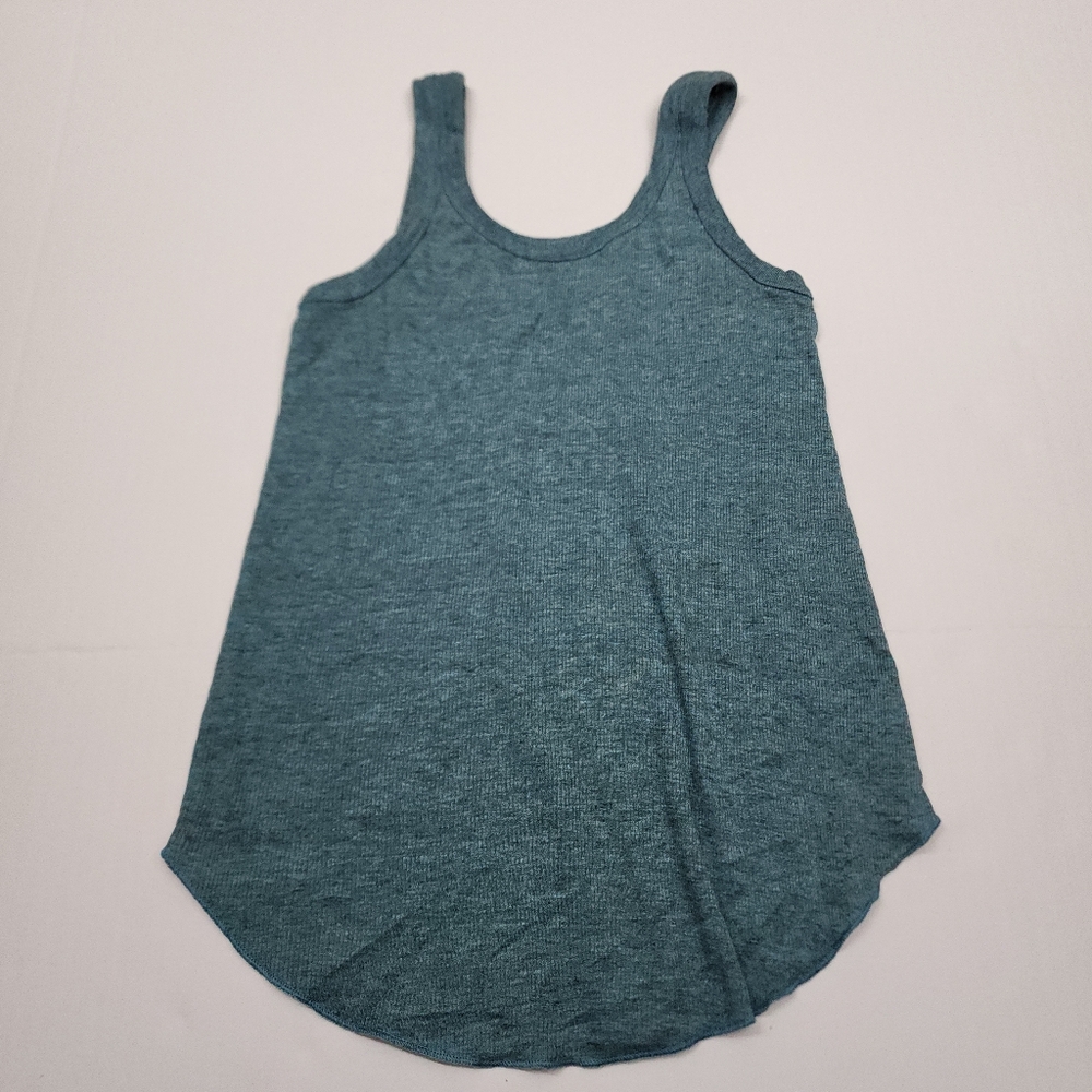 Chaser Tank Top Womens Sz XS NWT Blue Ribbed Scoop Back Round Neck Boho Summer